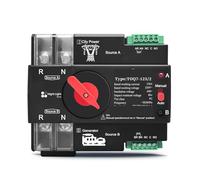 ITFOWIYD Din Rail 220V 230V Dual Power Automatic Transfer Electrical Selector Switch 2P 63A 100A 125A 1Pcs(25 V)