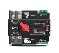 ITFOWIYD Din Rail ATS 220V 230V Dual Power Automatic Transfer Electrical Selector Switch Uninterrupted 2P 63A 100A 125A 1Pcs(25v)