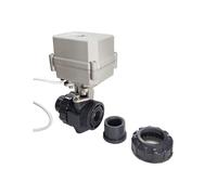 ITFOWIYD DN20 UPVC Electric Valve DC12V/24V 2/3/5 Wires 10NM On/Off 15 Sec Glue End(DC12-CR201)