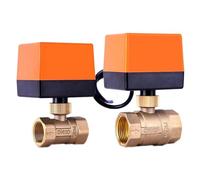 ITFOWIYD DN40 Motorized Ball Valve 220V 12V 24V 3-Wire 2 Point Control Brass Electric Ball Valve(24VAC)