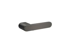 ITFOWIYD Minimalist Magnetic Ecological Door Lock Indoor Silent Lock Home Bedroom Living Room Invisible Door Lock zinc Alloy Wooden Door Handle(Round handle Grey Keyless Keyless)