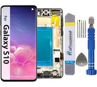 It'Go Full Incell Display for Samsung S10 G973 LCD Screen Replacement Touchscreen with Tools Black with Frame High Quality