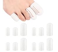 iTGOOS 12 PCS Gel Toe Caps Breathable Toe Protectors Sleeve for Running, Silicone Toe Protector Cover Caps, Gel Big Toe Protector for Protection of Ingrown Toenails Corns Calluses Blisters