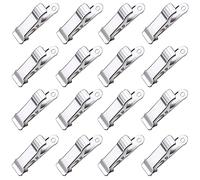 iTGOOS 16 Pieces Metal Mini Clamps Spring Clamps Alligator Clips Clamp Silver Alligator Clamps for Food Packages Mini Picture Clips, Small Paper Clamps, Binder Clips Photo (Silver)