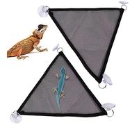 iTGOOS 2 Pcs Reptile Hammock for Geckos Reptile Lizard Hammock Lounger Bearded Dragon Hammock Reptile Vines Hammock Black Reptile Lizard with Suction Cups Amphibian Toy