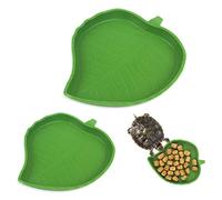 iTGOOS 2 Pieces Reptile Food Water Bowls Reptile Feeder Accessories for Tortoise Corn Snake Crawl Pet Drinking and Eating 2 Sizes
