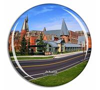 Ithaca Cornell New York USA Fridge Magnet Travel Gift Souvenir Collection 3D Crystal Glass