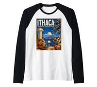 Ithaca Taking Long Way Home Homer’s Odyssey Greek Mythology Raglan Baseball Tee