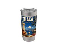 Ithaca Taking Long Way Home Homer’s Odyssey Greek Mythology Stainless Steel Insulated Tumbler