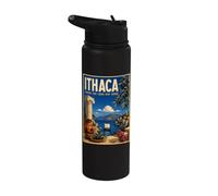 Ithaca Taking Long Way Home Homer’s Odyssey Greek Mythology Stainless Steel Insulated Water Bottle
