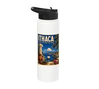 Ithaca Taking Long Way Home Homer’s Odyssey Greek Mythology Stainless Steel Insulated Water Bottle