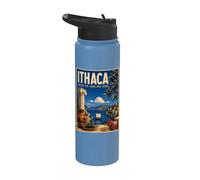 Ithaca Taking Long Way Home Homer’s Odyssey Greek Mythology Stainless Steel Insulated Water Bottle