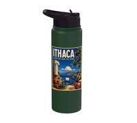Ithaca Taking Long Way Home Homer’s Odyssey Greek Mythology Stainless Steel Insulated Water Bottle
