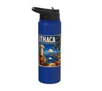 Ithaca Taking Long Way Home Homer’s Odyssey Greek Mythology Stainless Steel Insulated Water Bottle