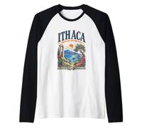 Ithaca Taking the Long Way Home Odyssey Greek Mythology Raglan Baseball Tee
