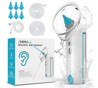 iTHERAU Ear Wax Removal Kit, Electric Ear Cleaner with 4 Pressure Modes, Safe & Effective Ear Irrigation Kit, IPX7 Waterproof, Auto Drainage, Rechargable Ear Cleaning Kit with Suction Hose & 6 Tips