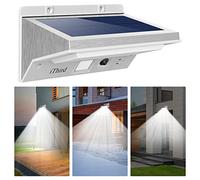 iThird Solar Lights Outdoor Motion Sensor, LED Solar Powered Security Lights Stainless Steel for Yard Patio Garage Waterproof 3 Modes Super Bright(Daylight)