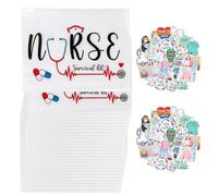 Ithmahco Nurses W ifts Bulk 2026-60 Pcs Nurse Survival Kit Bag Nursing Makeup Bags Multi Purpose Cosmetic Pouches for Girls Women Travel Suppliess, Nurse Appreciation Gifts(White)