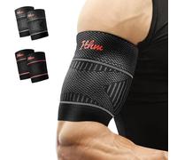 ITHW Bicep Tendonitis Brace for Pain Relief, Upper Arm Compression Sleeve for Men and Women, Bicep Compression Sleeve for Muscle Strain (Gray, Large)