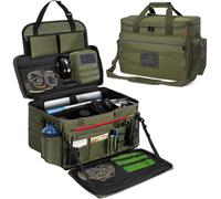ITHWIU Patrol Bag Law Enforcement, Police Gear Bag Car Front Seat Organizer for Police with Laptop Layer and Cup Holders, MOLLE System, Fits Vehicle Passenger Seat, Army Green