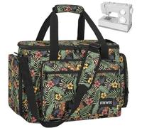 ITHWIU Sewing Machine Carrying Case with Multiple Storage Pockets for Accessories, Universal Tote Storage Bag Compatible with Most Standard Singer, Brother, Janome, Multicolor