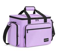 ITHWIU Sewing Machine Carrying Case with Multiple Storage Pockets Large Capacity, Universal Tote Storage Bag Compatible with Most Standard Singer, Brother, Janome, Taro Purple