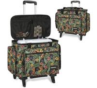ITHWIU Sewing Machine Case with Wheels, Universal Rolling Trolley Tote with Shoulder Strap & Multiple Storage Pockets Compatible with Most Standard Singer, Brother, Janome, Floral, Sewing Machine Bag
