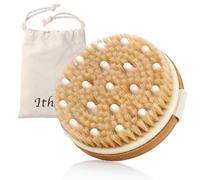 Ithyes Dry Brushing Body Brush Exfoliating Brush Natural Bristle Bath Brush for Remove Dead Skin Toxins Cellulite,Treatment,Improves Lymphatic Functions,Exfoliates,Stimulates Blood Circulation