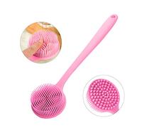 Ithyes Silicone Body Brush, Bath Brush Back Scrubber Long Handle Bath Shower Brush with Ultra Soft Bristles,Non-Slip,Pink