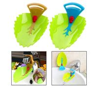 Itian 2 Piece Leaves Shape Water Faucet Tap Extender Toddler Children Kids Hand Washing Sink Randomly Children Cartoon Water Chute