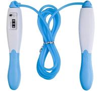 Itian Digital Adjustable Lightweight Jump Rope (Blue, White) with Calorie and Jump Counter, ABS Handle