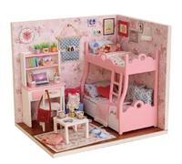 Itian DIY Wooden Cabins Miniature Dollhouse, Building with LED, Unique Gift for Children and Teens