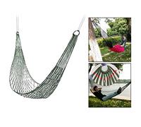 Itian Hammock Outdoor Camping Survival Travel Camping Hammock Nylon Mesh Rope Canvas Hammock Hanging Bed With 2 Strings