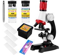 Itian Science Microscope Kit for Children 100x 400x 1200x Refined Scientific Instruments Toy Set for Early Education