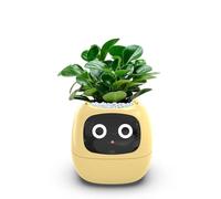 Itigoitie Smart Flowerpots,Smart Pet Planter,Ai Planter,Intelligent Flowerpots,Multiple Expressions,7 Smart Sensors, and Ai Chips Make Raising Plants Easy and Fun for Living Room,Plant-Free,Yellow