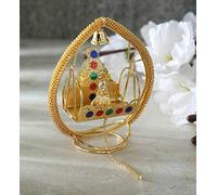 Itiha Diva balgopal or Laddu Gopal Lord Krishna jhula Swing for Home Temple mandir or car Dashboard showpiece - 8 cm L * 10 cm H