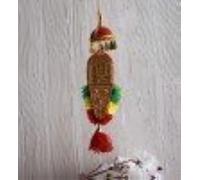 Itiha Nettipattam Ceremonial Headgear for the Elephants ethnic showpiece with Lord Ganesha & Vishnu Multicoloured Wall Decor Sculpture Indian Decor for Wall Decoration for Diwali/ Ganesha - 8 inch