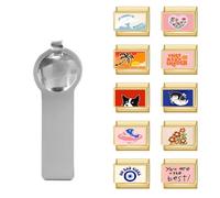 ITingstere Italian Charms Only Charm Gold 8Pcs and Tools 9mm Italian Modular Charm Bracelet Link Handmade DIY Module Jewelry Gifts Pink