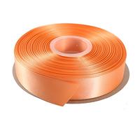 ITIsparkle 1" Inch Double Faced Satin Ribbon 50 Yards-Roll Set for Gift Wrapping Scrap Books Party Favor Hair Braids Baby Shower Decoration Floral Arrangement Craft Supplies, Peach Ribbon