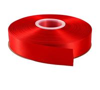 ITIsparkle 1" Inch Double Faced Satin Ribbon 50 Yards-Roll Set for Gift Wrapping Scrap Books Party Favor Hair Braids Baby Shower Decoration Floral Arrangement Craft Supplies, Red Ribbon