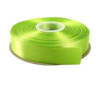 ITIsparkle 25mm Double Faced Satin Ribbon 45 Meters-Roll Set for Gift Wrapping Scrap Books Party Favor Hair Braids Baby Shower Decoration Floral Arrangement Craft Supplies, Apple Green Ribbon