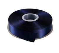 ITIsparkle 25mm Double Faced Satin Ribbon 45 Meters-Roll Set for Gift Wrapping Scrap Books Party Favor Hair Braids Baby Shower Decoration Floral Arrangement Craft Supplies, Navy Ribbon