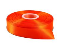 ITIsparkle 25mm Double Faced Satin Ribbon 45 Meters-Roll Set for Gift Wrapping Scrap Books Party Favor Hair Braids Baby Shower Decoration Floral Arrangement Craft Supplies, Tarrid Orange Ribbon