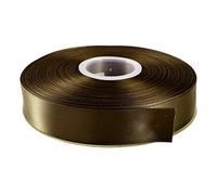ITIsparkle 25mm Double Faced Satin Ribbon 45 Meters-Roll Set for Gift Wrapping Scrap Books Party Favor Hair Braids Baby Shower Decoration Floral Arrangement Craft Supplies, Dark Olive Ribbon