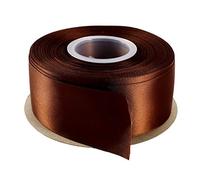 ITIsparkle 38mm Double Faced Satin Ribbon 22 Meters-Roll Set for Gift Wrapping Party Favor Hair Braids Hair Bow Baby Shower Decoration Floral Arrangement Craft Supplies, Brown Ribbon