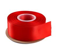 ITIsparkle 38mm Double Faced Satin Ribbon 22 Meters-Roll Set for Gift Wrapping Party Favor Hair Braids Hair Bow Baby Shower Decoration Floral Arrangement Craft Supplies, Red Ribbon