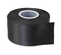 ITIsparkle 50mm Width Double Faced Satin Ribbon 22 Meters-Roll Set for Gift Wrapping Party Favor Hair Braids Baby Shower Decoration Craft Supplies, Black