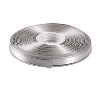 ITIsparkle 9mm Double Faced Satin Ribbon 45 Meters-Roll Set for Gift Wrapping Scrap Books Party Favor Hair Braids Baby Shower Decoration Floral Arrangement Craft Supplies, Silver Ribbon