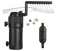 ITIY 5-in-1 Aquarium U-V Filter, 400L/H 4W Internal Aquarium Filter Pump with Timer, 180° Adjustable Submersible Filter for Small Aquariums, Tropical Aquariums, Turtle Tanks
