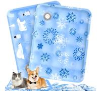 ITJMRJP Cooling Mat for Dogs, 2 Pack 50 x 40cm Small Dog Cooling Mat for Cats and Dogs, Keeping Pet Cool in Hot Summer, Durable, Scratch Resistant(C)